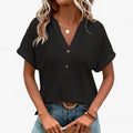 Zoey | Casual V-Neck Buttoned Blouse